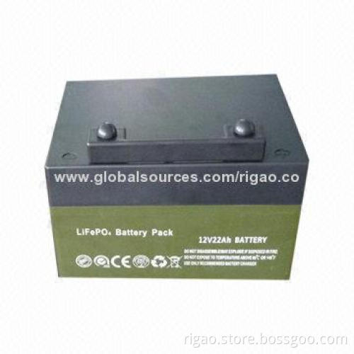 12V, 22Ah LiFePO4 battery packs for electric vehicle and golf cart of Windrunner
